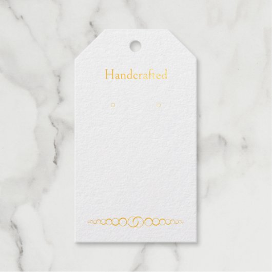 Custom Gold Rings Hangende Oorbel Display Kaarten Cadeaulabels (Voorkant)