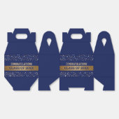 Custom Gold Royal blauw Afstuderen Klasse Jaar Bedankdoosjes (Ongevouwen)