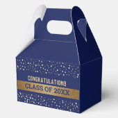 Custom Gold Royal blauw Afstuderen Klasse Jaar Bedankdoosjes (Achterkant)
