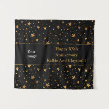 Custom Gold Stars met bericht/foto Jubileum