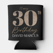 Custom Gold Text 30th Birthday Celebration Blikjeskoeler (Achterkant)