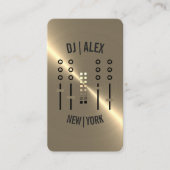Custom Gold-Tone DJ Visitekaartje 2018 (Voorkant)