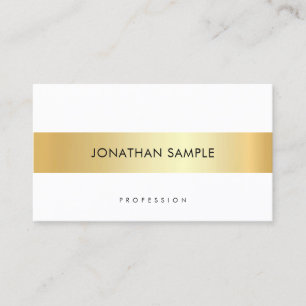 Custom Gold White — elegant, moderne, eenvoudige S Visitekaartje