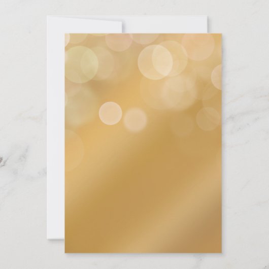 Custom Golden 50th Wedding Jubileum Party Kaart (Achterkant)