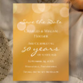 Custom Golden 50th Wedding Jubileum Party Save The Date