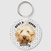Custom Golden Doodle Sleutelhanger Personaliseert  (Voorkant)