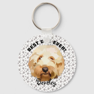 Custom Golden Doodle Sleutelhanger Personaliseert 