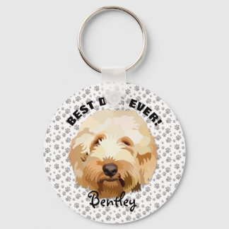 Custom Golden Doodle Sleutelhanger Personaliseert 