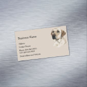 Custom Golden Labrador Dog Pet Animal Logo Magnetisch Visitekaartje (Voorbeeld)