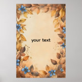 Custom golden leaves is a popular wall poster (Voorkant)