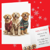 Custom Golden Retriever Christmas Ugly Sweater Kaart