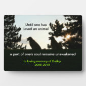 Custom Golden Retriever Dog Memorial Keepslag Fotoplaat (voorkant)