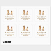 Custom Golden Retriever Dog Wedding Favor Stickers (Vel)