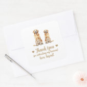 Custom Golden Retriever Dog Wedding Favor Stickers (Envelop)
