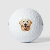 Custom Golden Retriever 'Life is Golden' Dog Sokke Golfballen (Voorkant)