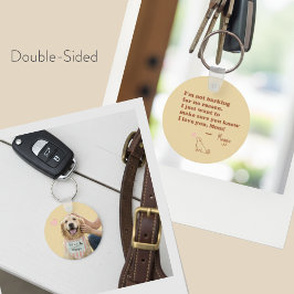 Custom Golden Retriever Mom Message Photo Heart Sleutelhanger