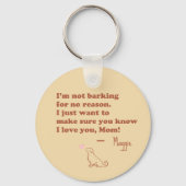Custom Golden Retriever Mom Message Photo Heart Sleutelhanger (Voorkant)