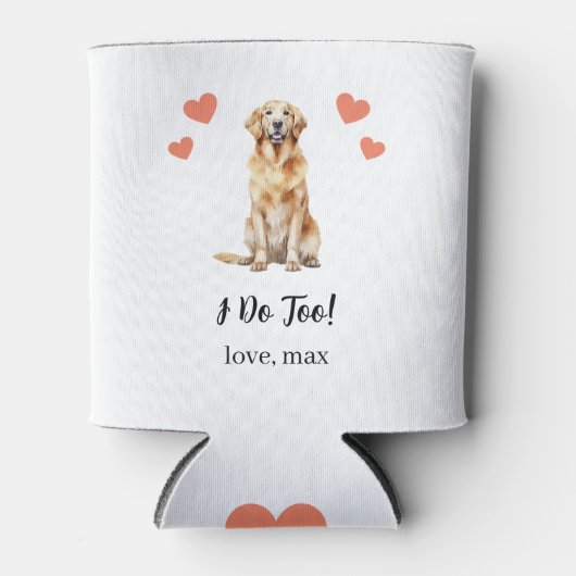 Custom Golden Retriever Pet Wedding Koelbox Blikjeskoeler (Voorkant)