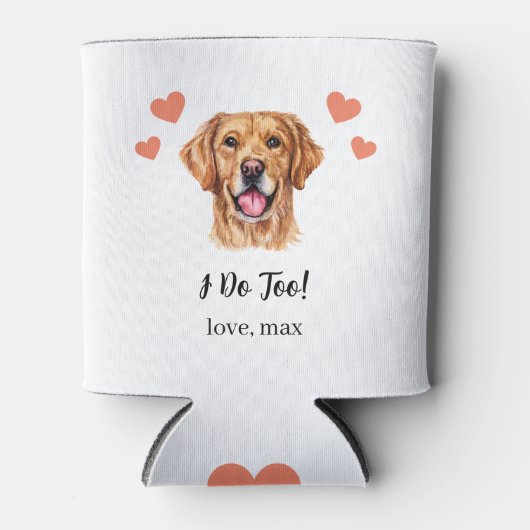 Custom Golden Retriever Pet Wedding Koelbox Blikjeskoeler (Voorkant)