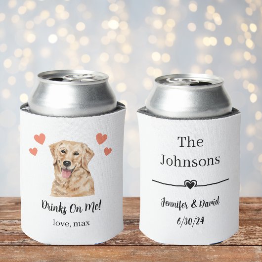 Custom Golden Retriever Pet Wedding Koelbox Blikjeskoeler