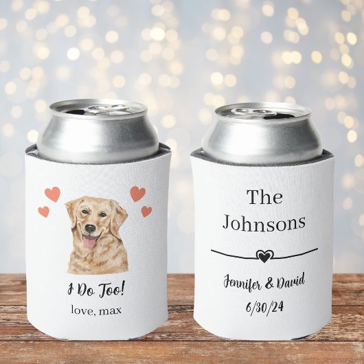 Custom Golden Retriever Pet Wedding Koelbox Blikjeskoeler