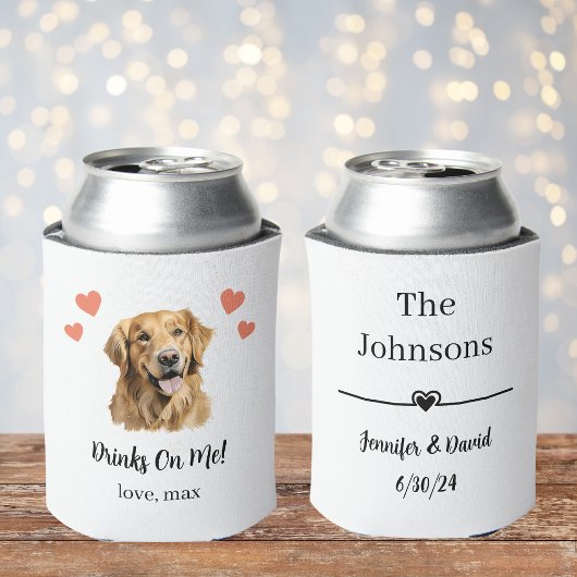 Custom Golden Retriever Pet Wedding Koelbox Blikjeskoeler