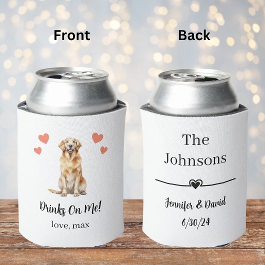 Custom Golden Retriever Pet Wedding Koelbox Blikjeskoeler