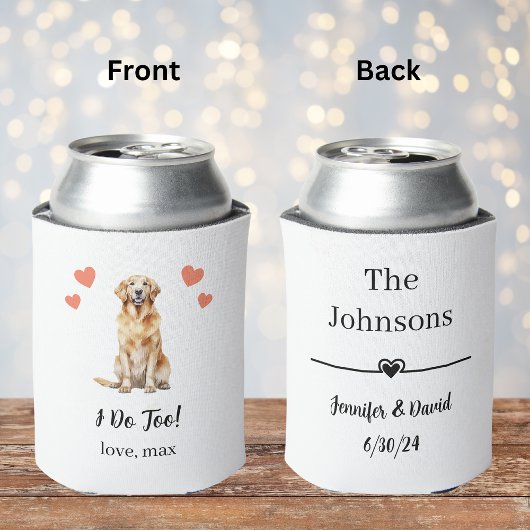 Custom Golden Retriever Pet Wedding Koelbox Blikjeskoeler