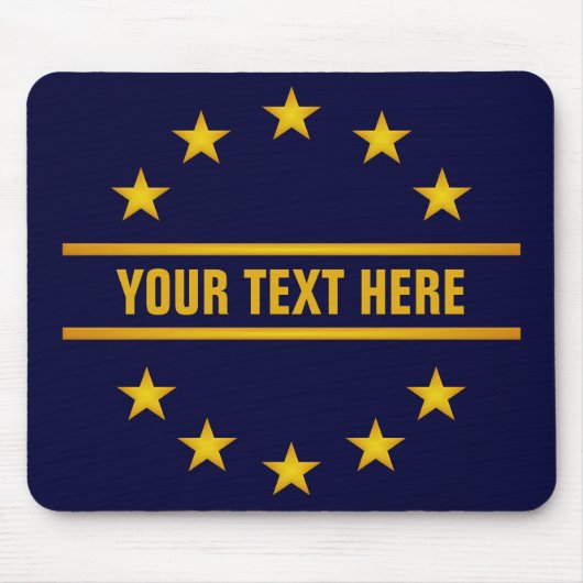 CUSTOM GOLDEN STARS mousepad Muismat (Voorkant)