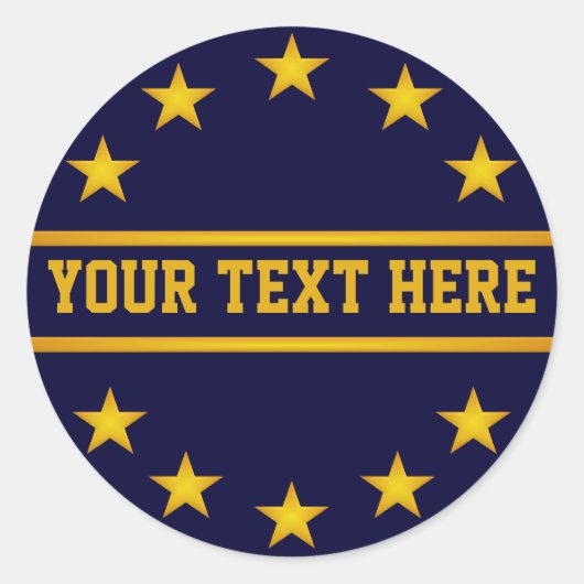 CUSTOM GOLDEN STARS STICKERS (Voorkant)