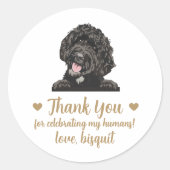 Custom Goldendoodle Dog Wedding Favor Stickers (Voorkant)