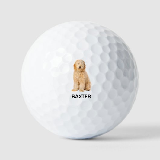 Custom Goldendoodle Photo Golfballen (Voorkant)