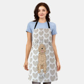 Custom Goldendoodle Whimsical Pattern Personalized Schort (Gedragen)