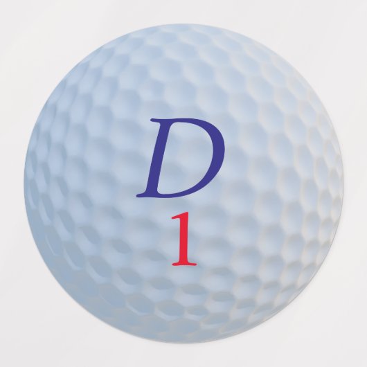 Custom Golf Ball Monogrammed Labels (Design 1)