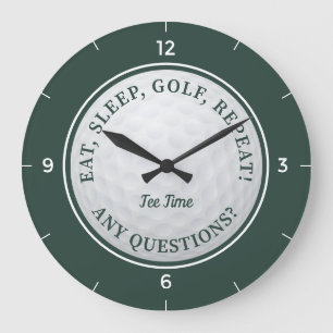 Custom Golf Ball Sports Funny Golfer Quote Green Grote Klok