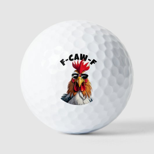 Custom Golf Balls Humor - F Caw F Balls Golfballen (Voorkant)