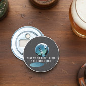 Custom Golf Bottle Opener, Personalized 19th Hole  Button Flesopener