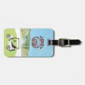 Custom Golf Cart Schilderachtig League Club Logo Bagagelabel (Voorkant horizontaal)
