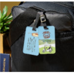 Custom Golf Cart Schilderachtig League Club Logo Bagagelabel<br><div class="desc">300 gelijkaardige golftas of bagagelabels zijn met een liga die de logo van hun club draagt. Deze versie, nu met een generische logo, heeft ook een achteradres dat gemakkelijk in de clublogo kan worden veranderd, op verzoek door een praatje of een e-mail naar charmdesignstudio@rcn.com te verzenden. Er zijn overeenkomende producten....</div>