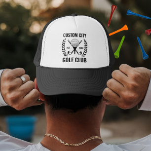 Custom Golf Club & City Naam Gift voor Golf Trucker Pet