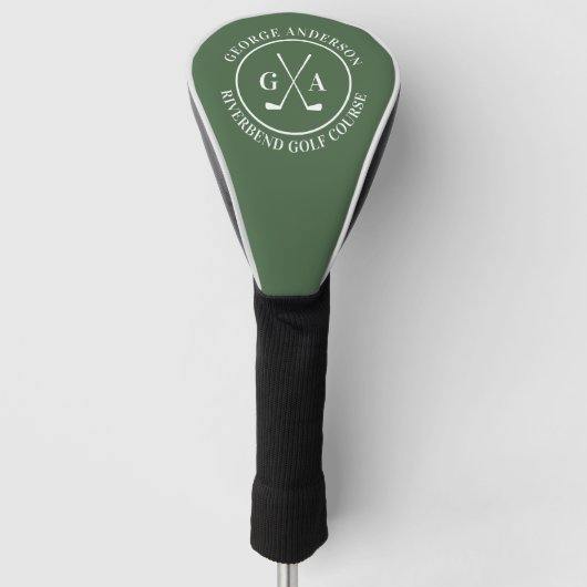 Custom Golf Club Headcover Personalized Monogram (Voorkant)