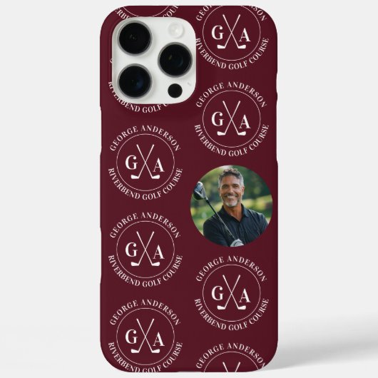 Custom Golf Club Headcover Personalized Monogram C Case-Mate iPhone Case (Achterkant)