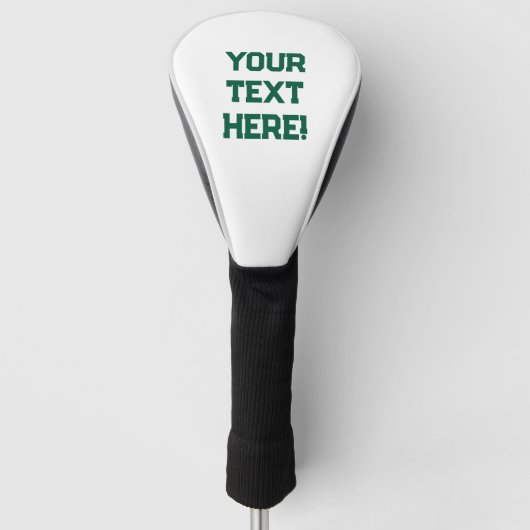 Custom Golf Club Hoesje - voeg gewoon tekst toe! Golfheadcover (Voorkant)