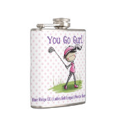 Custom Golf Club Ladies League Vinyl Verpakte kolf Heupfles (Rechts)