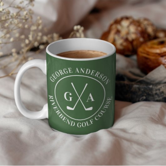 Custom Golf Club Logo Personalized Monogram Coffee Koffiemok