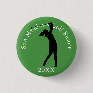Custom Golf Club Naam Vrouwen Pet Clip Ball Marker Ronde Button 3,2 Cm
