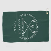 Custom Golf Club Tournament Emerald Green Golfhanddoek (Horizontaal)