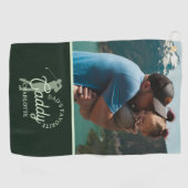 Custom Golf Dad Favoriete Caddy Logo Head Golfhanddoek (Horizontaal)