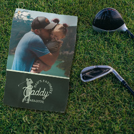 Custom Golf Dad Favoriete Caddy Logo Head Golfhanddoek