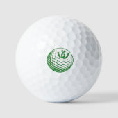 Custom Golf - gepersonaliseerde Lucky Hoefijzer gr Golfballen (Voorkant)